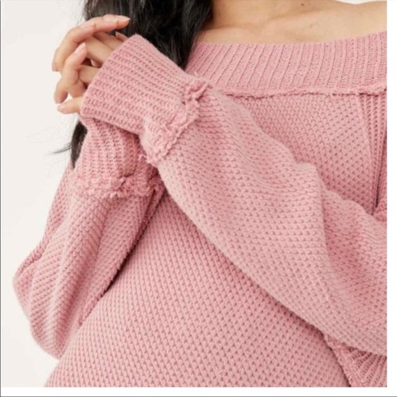 Free People Sweaters - NWT Free People We the Free People She's A Keeper Sweater Faded Coral XS